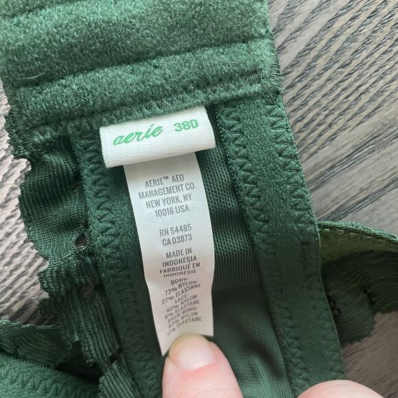 Aerie Womens 38D Lace Padded Wireless Bra NWT Green - Picture 5 of 9